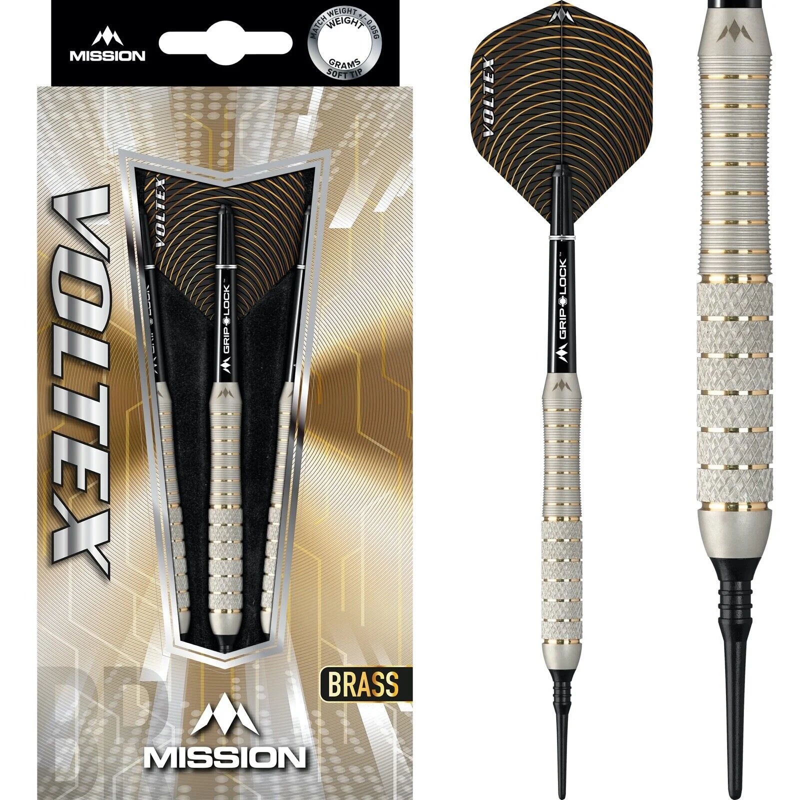 Mission Voltex M1 Brass Soft Darts 21g