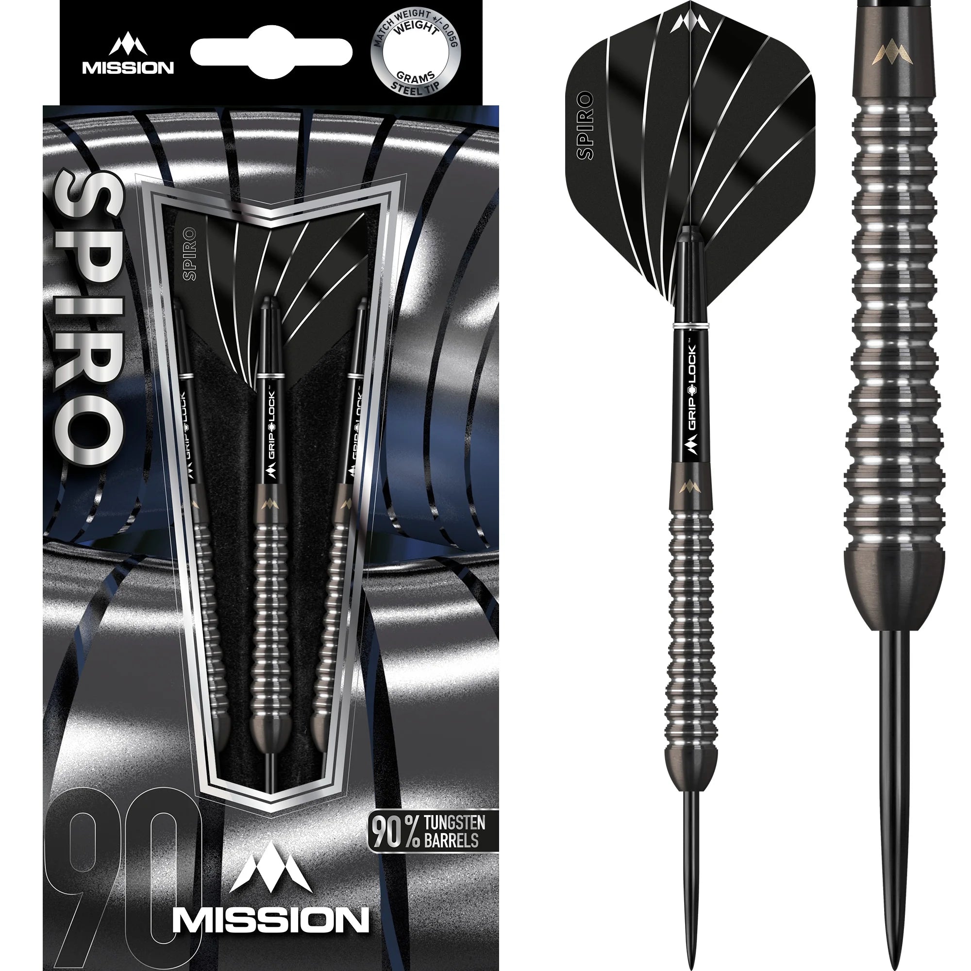 Mission Spiro M2 Steel Darts 20-22g/90%