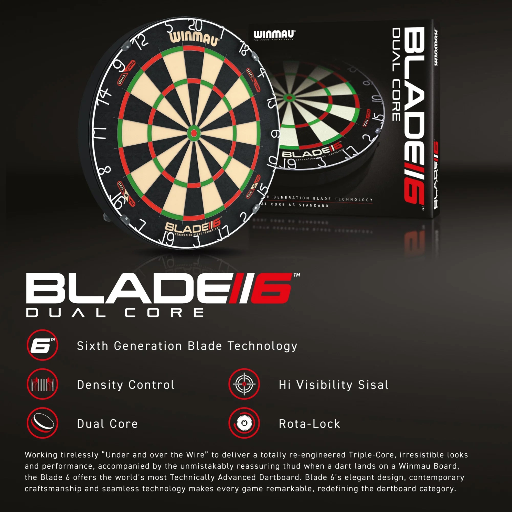 Winmau Blade 6 Dual Core Dart Board