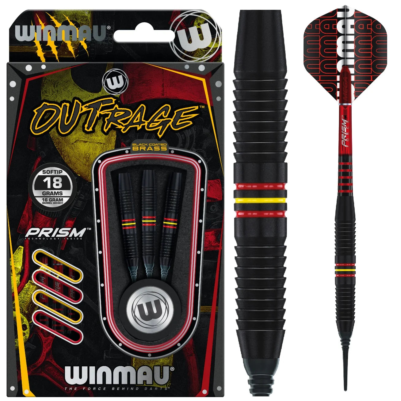 Winmau Outrage Soft Darts Brass 18g